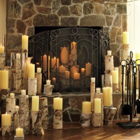 τζάκι στο εσωτερικό των ιδεών διακόσμηση διαμέρισμα