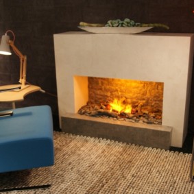 τζάκι στο εσωτερικό των επιλογών ιδεών διαμέρισμα