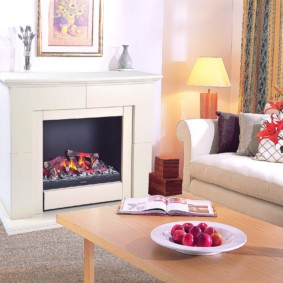 τζάκι στο εσωτερικό του σχεδιασμού διαμέρισμα