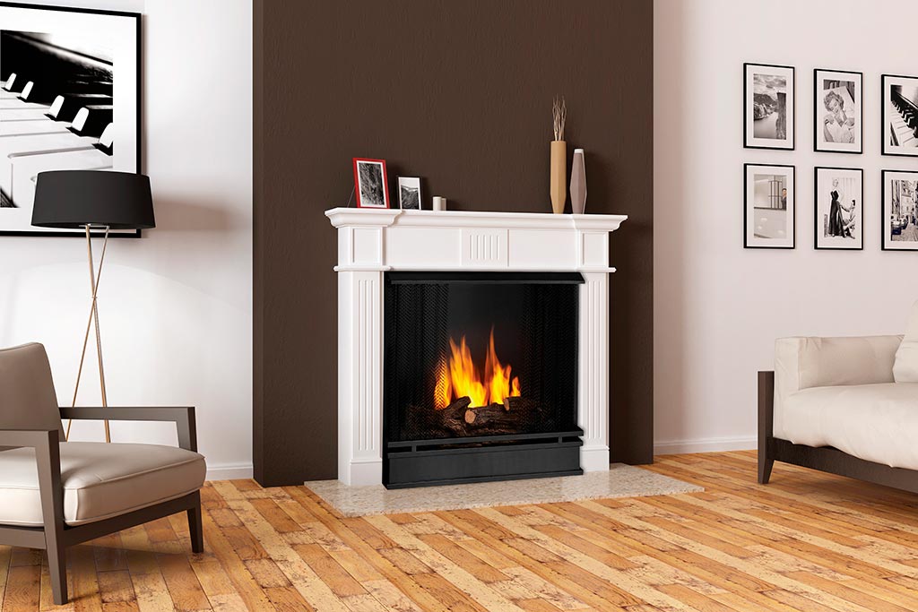 τζάκι στη φωτογραφία διαμερίσματος