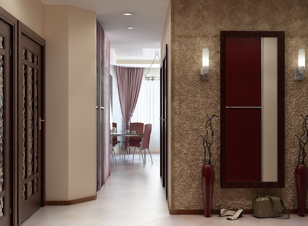 Korridor in einer Wohnung mit einem Schlafzimmer