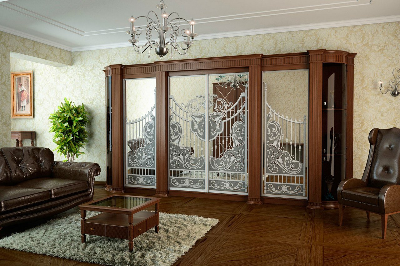 beautiful wardrobe in the living room