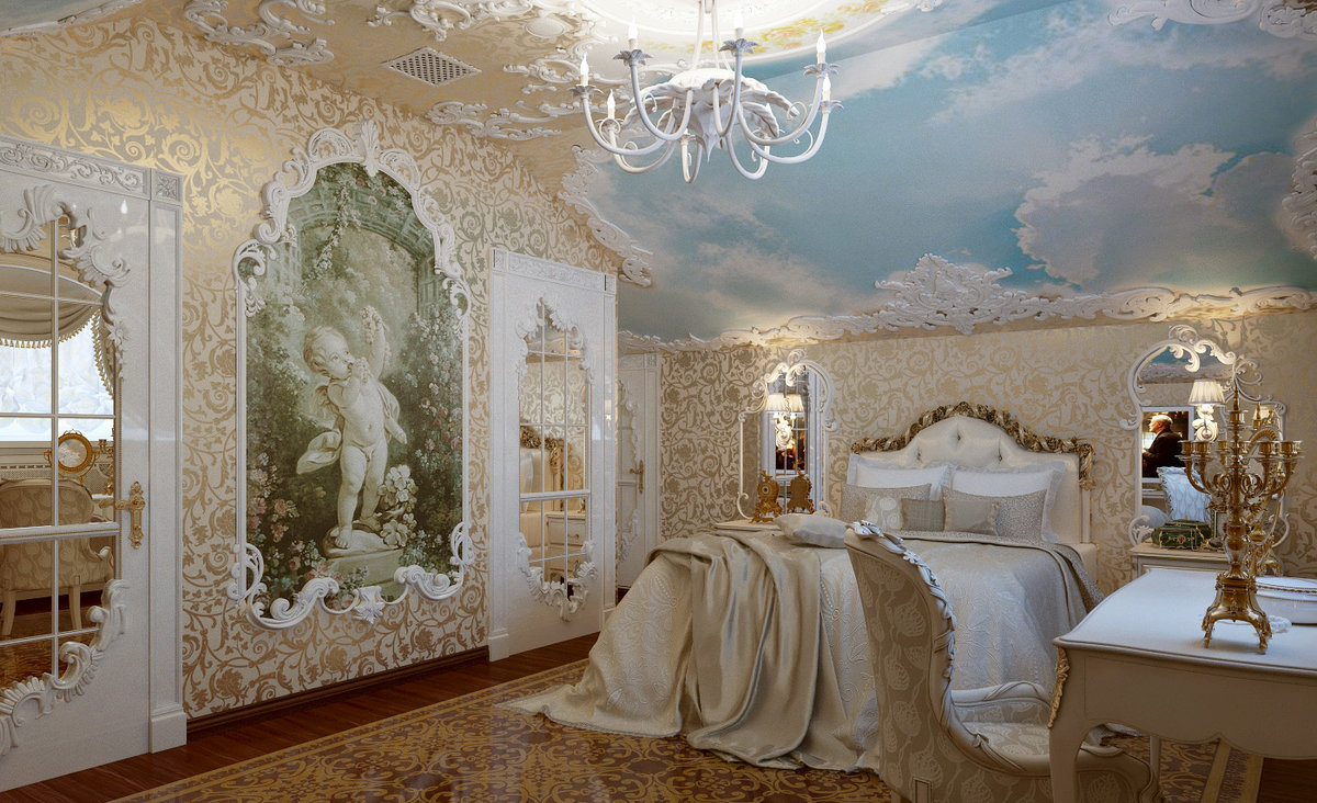 stucco molding in the interior of the idea