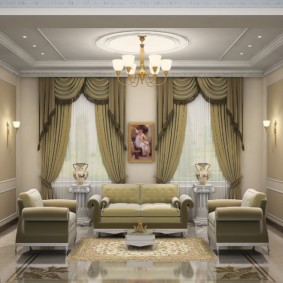 stucco molding in an apartment interior photo