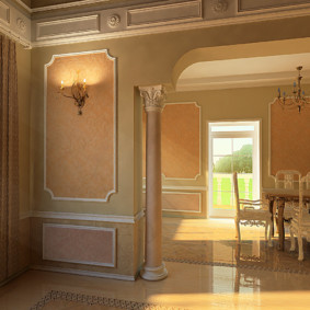 stucco molding in the apartment