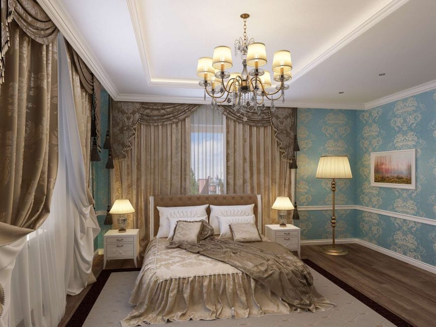 đèn chùm cho ý tưởng nội thất phòng ngủ