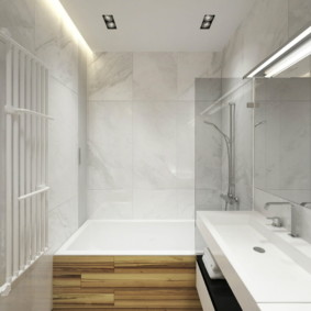 apartamento de una habitación en el estilo del baño minimalista