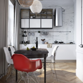 susun atur tiga bilik apartmen