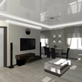 susun atur jenis apartmen dua bilik tidur hiasan