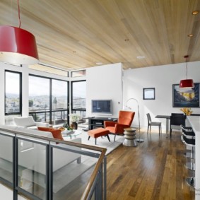 tavan în living idei foto