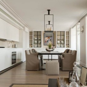 décor de photo de projet d'appartement de trois pièces