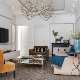 photo d'intérieur de projet d'appartement de trois pièces