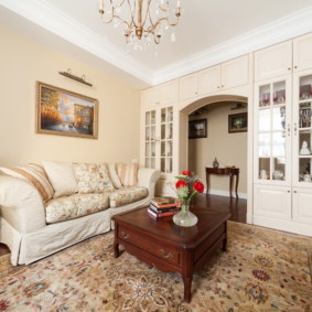 wardrobe in the living room interior photo