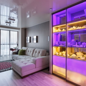 wardrobe in the living room photo design