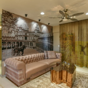 papier peint photo moderne dans l'appartement