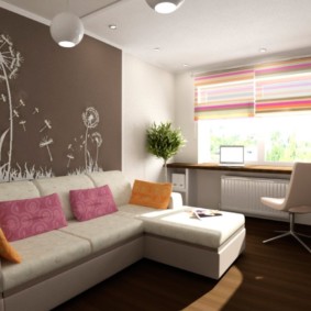 chambre avec décoration photo canapé