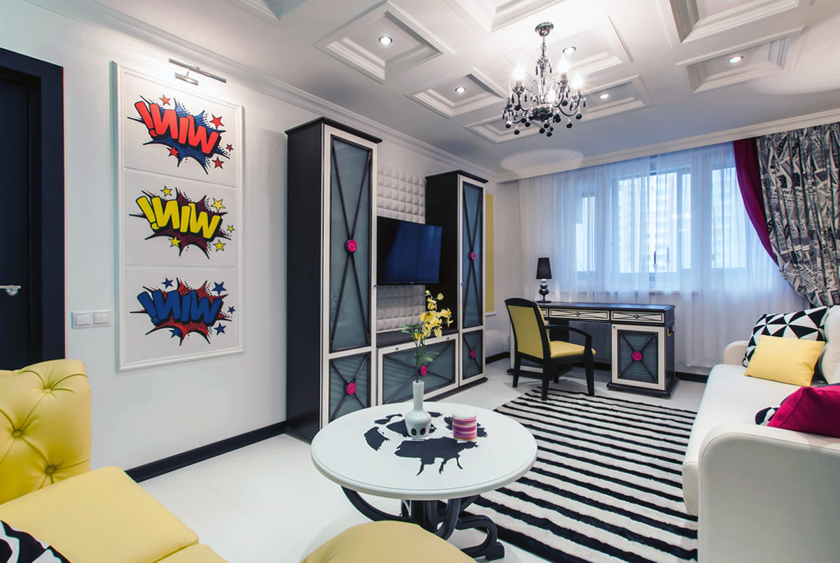 поп арт стил в интериора