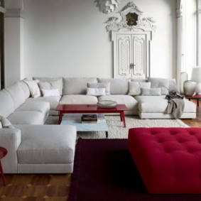 canapé d'angle dans les idées de conception de salon