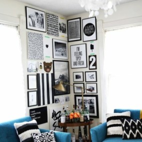 decorar cantos em opções de fotos de apartamentos