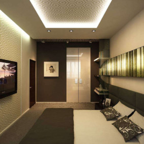 salon étroit dans un intérieur d'appartement