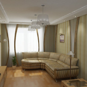 salon étroit dans l'appartement sortes d'idées