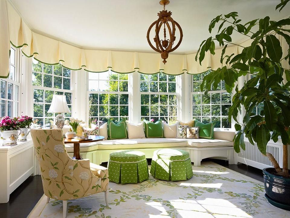 Décoration de baie vitrée de style Provence