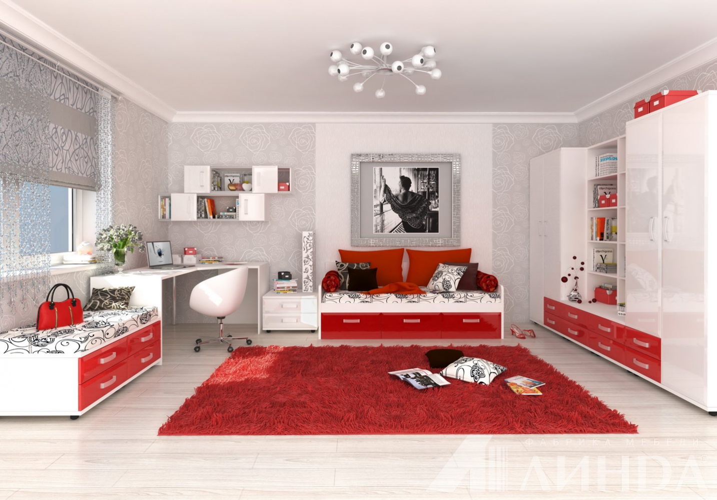 chambre fille high tech