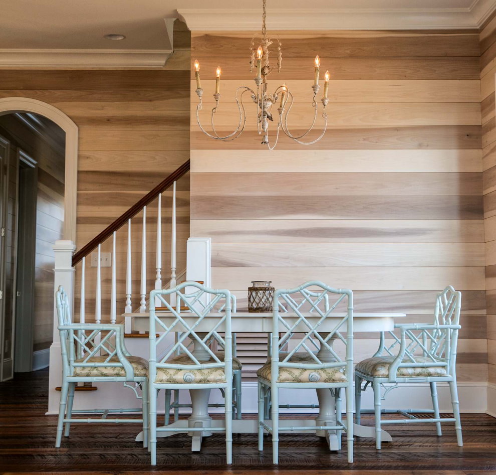 Các loại gỗ khác nhau trên tường làm bằng gỗ