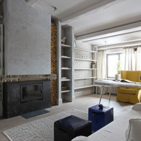 เตาเตาผิงในบ้านสำนักงาน