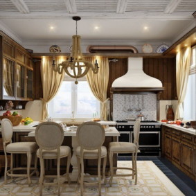 Essgruppe in einem Landhaus