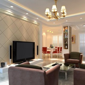 การออกแบบห้องโถงขนาดเล็กพร้อมแสงไฟรวม