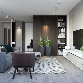 Plantes vivantes à l'intérieur d'un appartement moderne