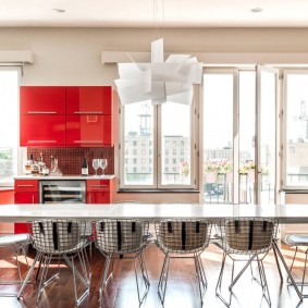 Chaises de salle à manger en fil épais