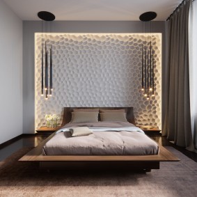 Petite chambre dans un style moderne