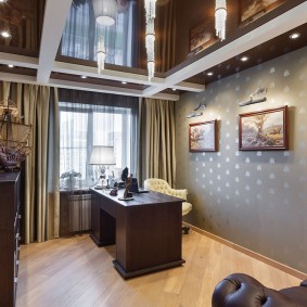 Опънат таван черен