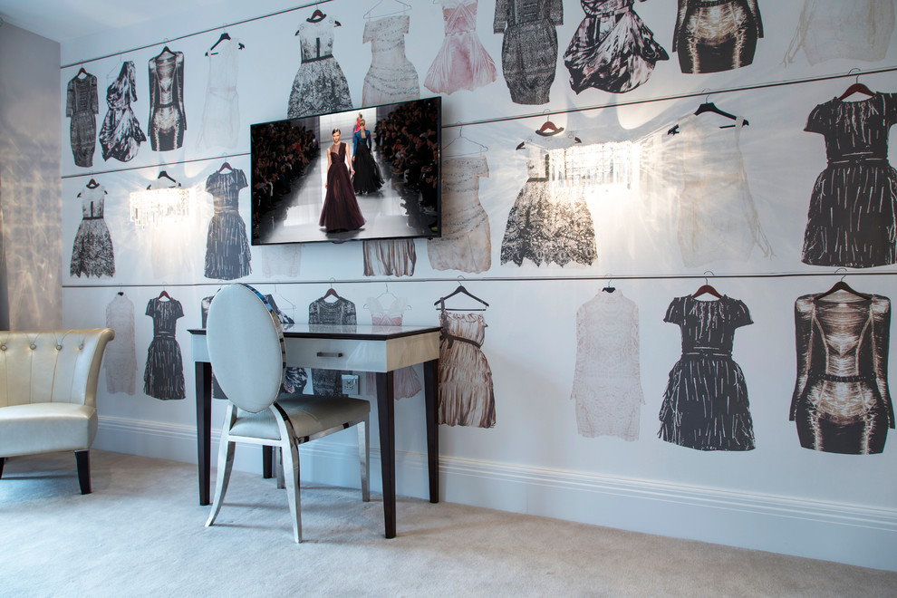 Mur de la pépinière avec papier peint photo