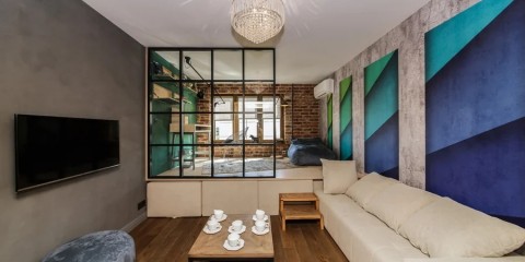 ภาพห้องนอนห้องนั่งเล่น