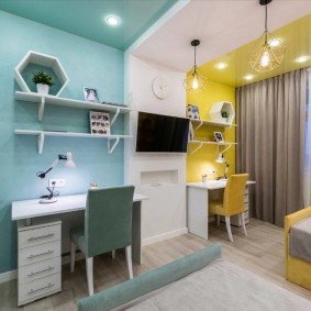 intérieur de la pépinière avec zonage