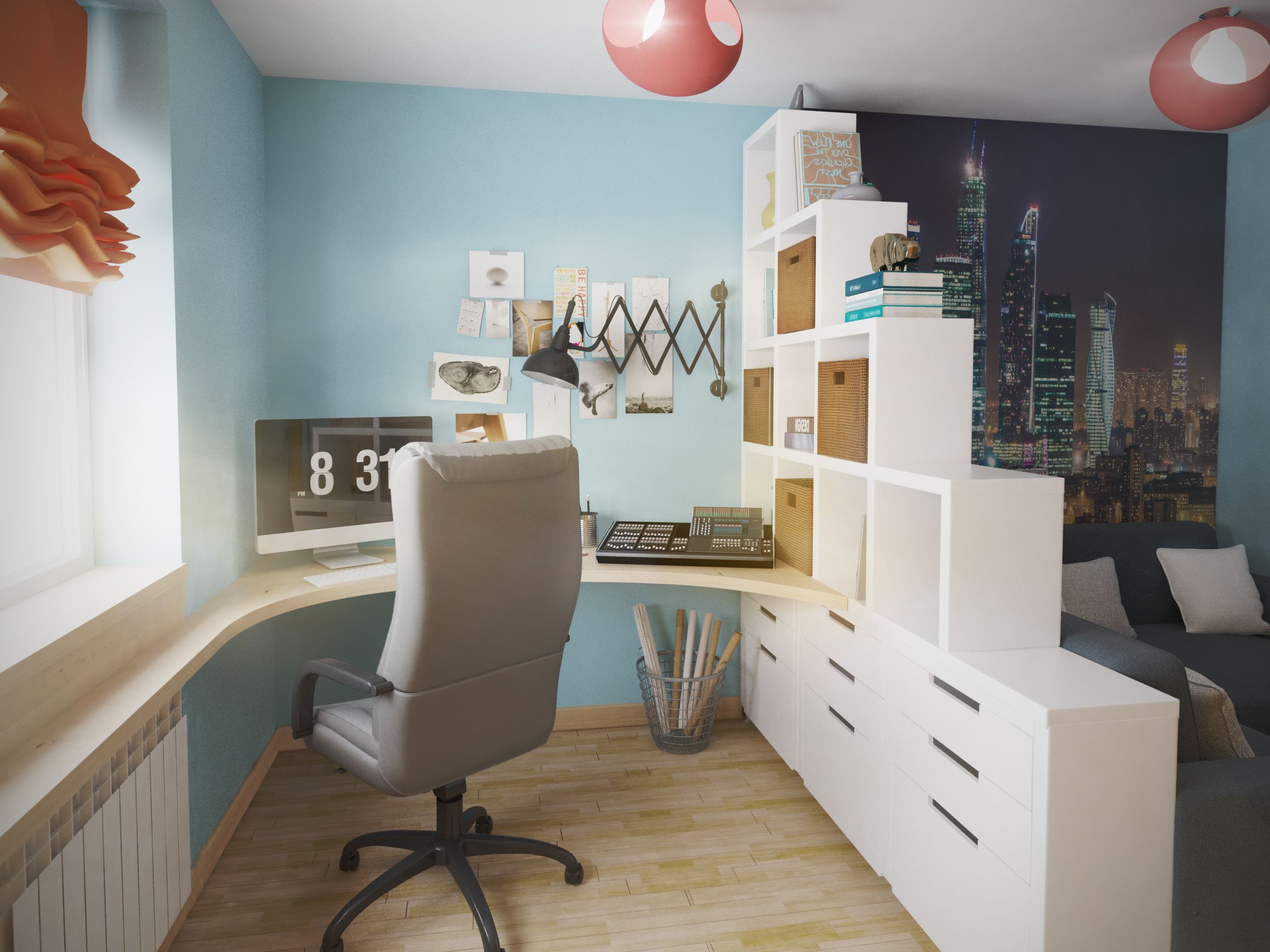 bedroom study 18 sq m