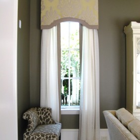 Rideaux blancs, coupe droite