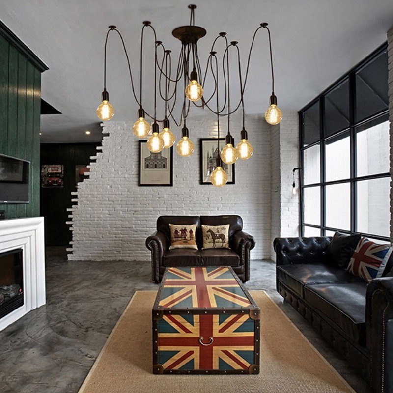 โคมระย้าแมงมุม DIY สำหรับการตกแต่งภายในของห้องโถง