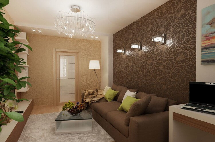 tapet în interiorul camerei de zi foto