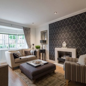 tapet pentru decorarea modernă a camerei de zi