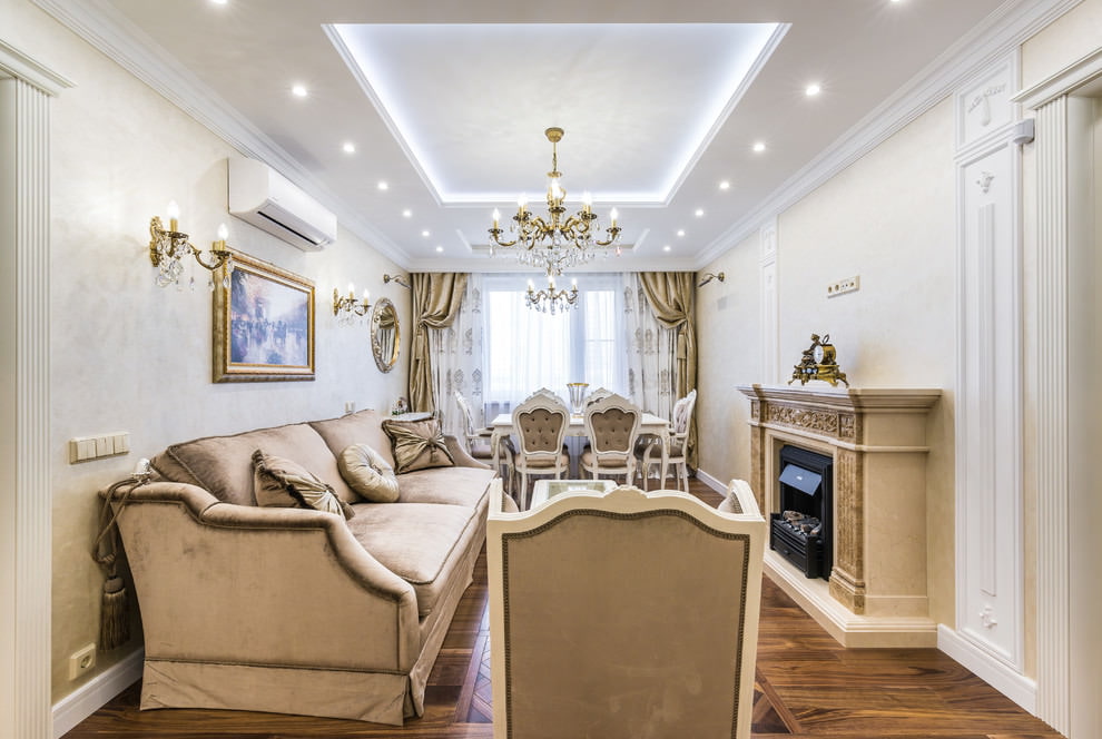 plafond in de woonkamer