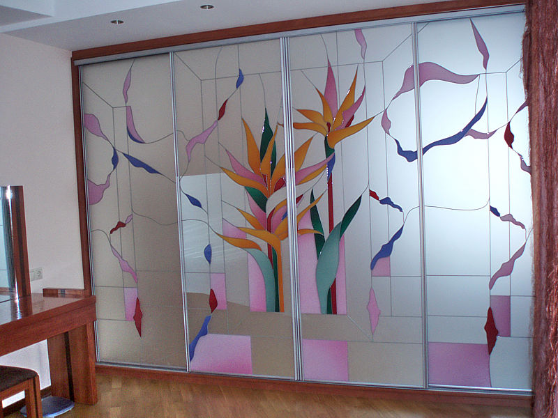 Sablé sur les portes coulissantes