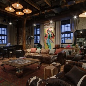 foto di progettazione del salone di stile interno