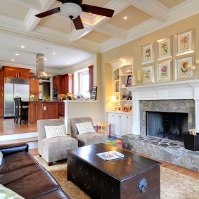 gaya american di bahagian dalam apartmen