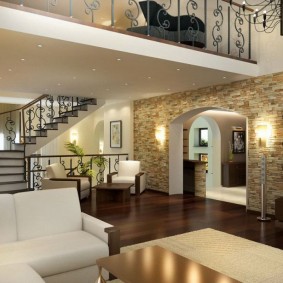 arc en pierre dans l'appartement