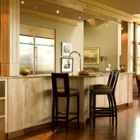 bar counter in the apartment