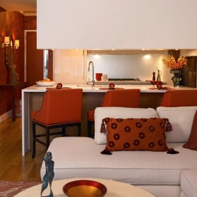 bar counter in the apartment photo